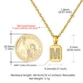 thumbnail image 2 of 14K Gold Plated Necklace for Women Square Cubic Zirconia Initial M Necklaces for Her Valentine's Day Christmas Birthdady Gift, 2 of 5