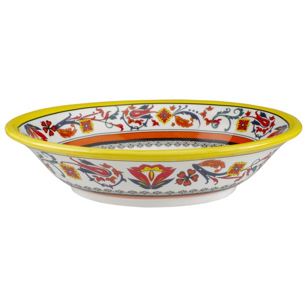11" Italian Inspired Multicolored Oval Ceramic Serving Bowl Walmart