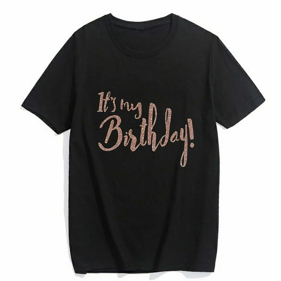 Women's T-shirt Its My Birthday Birthday Squad Casual Summer
