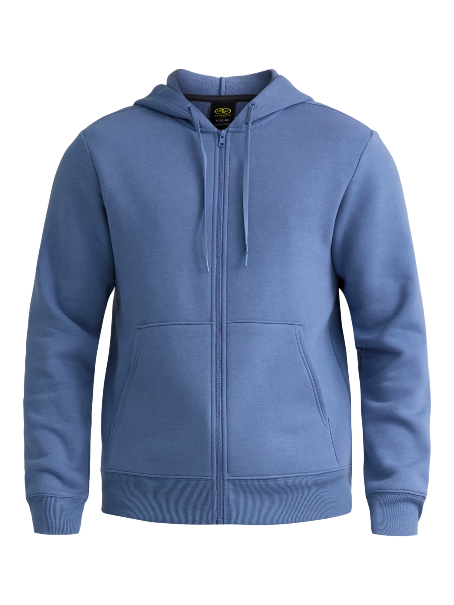 Athletic Works Men's and Big Men's Zip Up Fleece Hoodie Sweatshirt, Sizes XS-4XLT