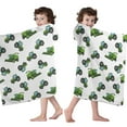 thumbnail image 4 of Cartoon Tractors Harvesters White Pattern Hooded Bath Towel，60"x35" for Ages 3 To 12 Kids, Quick Dry Lightweight Soft Microfiber Hood Beach Towel Cover Up for Kids, 4 of 7