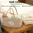 thumbnail image 2 of CHERISHGARD Baby Diaper Caddy, 14.17*8.66*7.09Nursery Storage Basket,Cotton Rope Basket Changing Table Caddy, 2 of 7