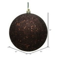 thumbnail image 2 of Vickerman 10" Chocolate Sequin Ball Ornament, 2 of 5