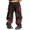 Black, variant on Michellecmm Women’s Low Rise Baggy Jeans Rock Style Wide Leg Cargo Pants Washed Jeans with Flap Pockets