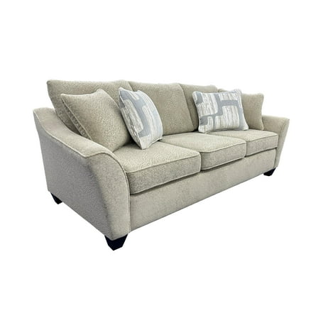 Porter Designs Columbia Microfiber Upholstered Sofa in Cream