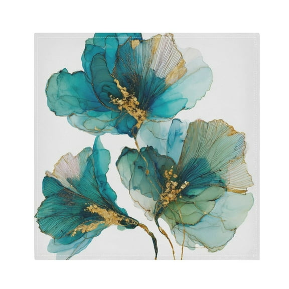 Qxltty Elegant Flower Napkins 20×20in Perfect for Parties Dinners Weddings Cocktail Housewarming Cloth Napkins Set of 6