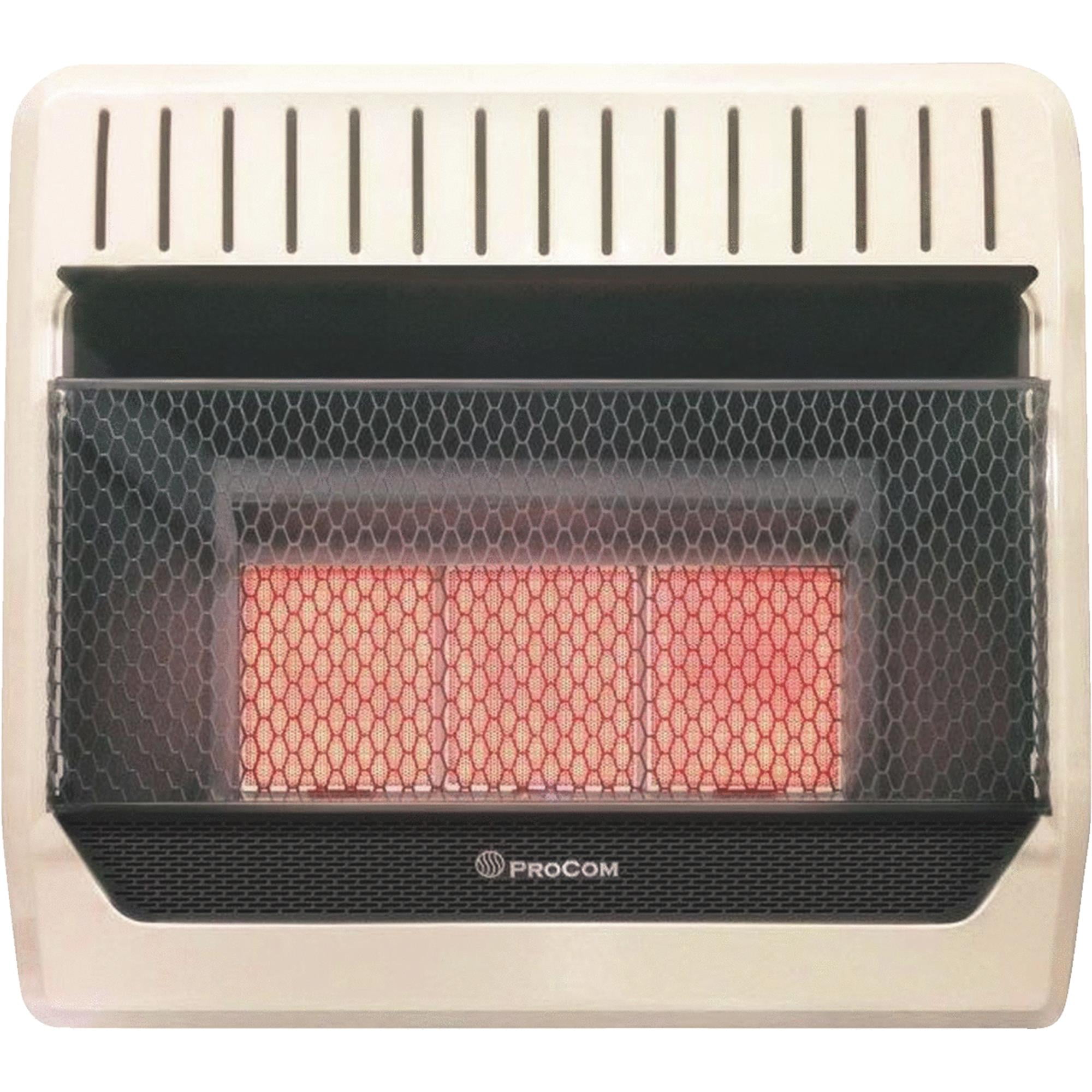 Heating Natural Gas Ventless Infrared Plaque Heater 30,000 BTU