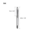 thumbnail image 2 of Metric Hand Tap M4 x 0.7 3 Straight Flute H2 Alloy Tool Steel 2 Pairs, 2 of 7