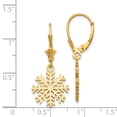 thumbnail image 3 of 14K Snowflake Leverback Earrings, 3 of 5