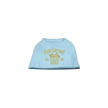 Mirage Pet Products 51-132 MDBBL Golden Christmas Present Dog Shirt Baby Blue Med - (Best Christmas Presents For Dogs)