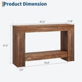 thumbnail image 3 of Farmhouse Console Dining Table, 2-Tier Long Sofa Table with Open Storage for Living Room, Hallway, Foyer, Narrow Entryway Table, Easy Assembly, 3 of 7
