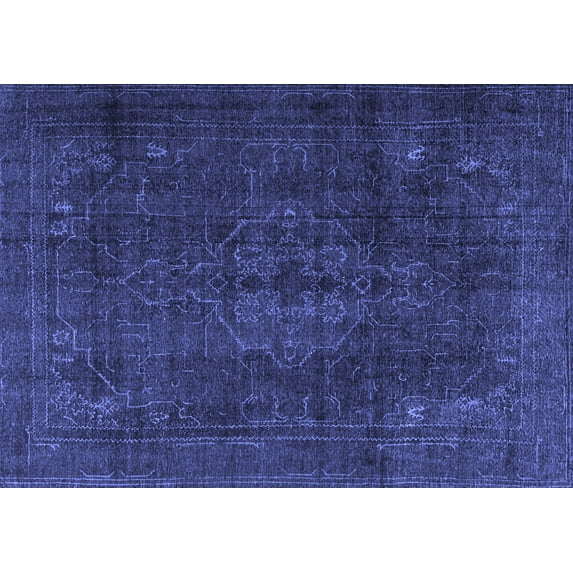 Ahgly Company Indoor Rectangle Persian Blue Traditional Area Rugs, 8' x 10'