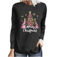 thumbnail image 2 of ChaoHeng Christmas Womens Tops Women's Christmas Print Pullover Sweatshirt,Loose Long Sleeve Holiday Top, 2 of 5