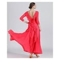 thumbnail image 3 of Women Standard Dance Dress Ruffles Backless Ballroom Dancewear Evening Dresses Ballroom Dress, 3 of 8