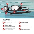 thumbnail image 5 of TYR Adult Fit Blackhawk Non-Mirrored Swim Goggle - Clear/Black, 5 of 8