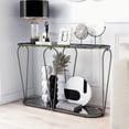 thumbnail image 6 of Gables 1-Shelf Metal Console Table, Black Nickel and Gray, 6 of 7