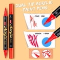 thumbnail image 2 of Plumas de pintura acrílica Droaful de 48 colores con doble punta e impermeables, 2 of 6