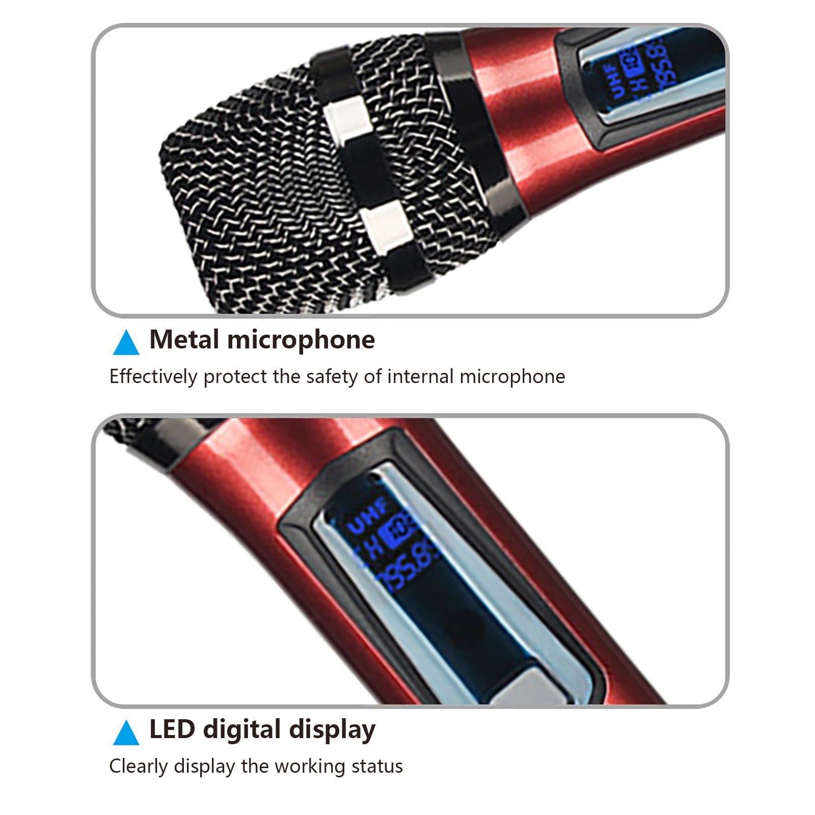 ZFYXGS Wireless Microphone Household Karaoke 2 Pack Outdoor Audio TV Singing KTV Karaoke Meeting Performance Microphone