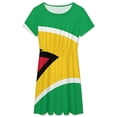 thumbnail image 3 of Guyana Flag Women's Dress Short Sleeve Summer Sundress Summer Women Clothes, 3 of 7