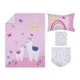 thumbnail image 6 of Parent's Choice 4 Piece Llama Bedding Set, Toddler Bed, Pink and Purple, Toddler Girl Bedding, 6 of 7