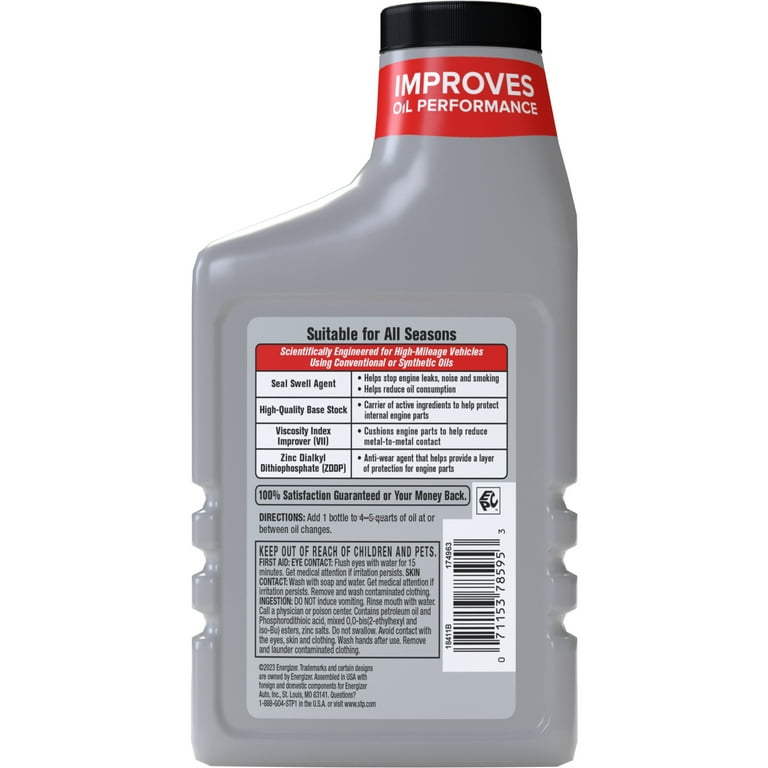 6 pack) STP High Mileage Oil Treatment + Stop Leak Engine