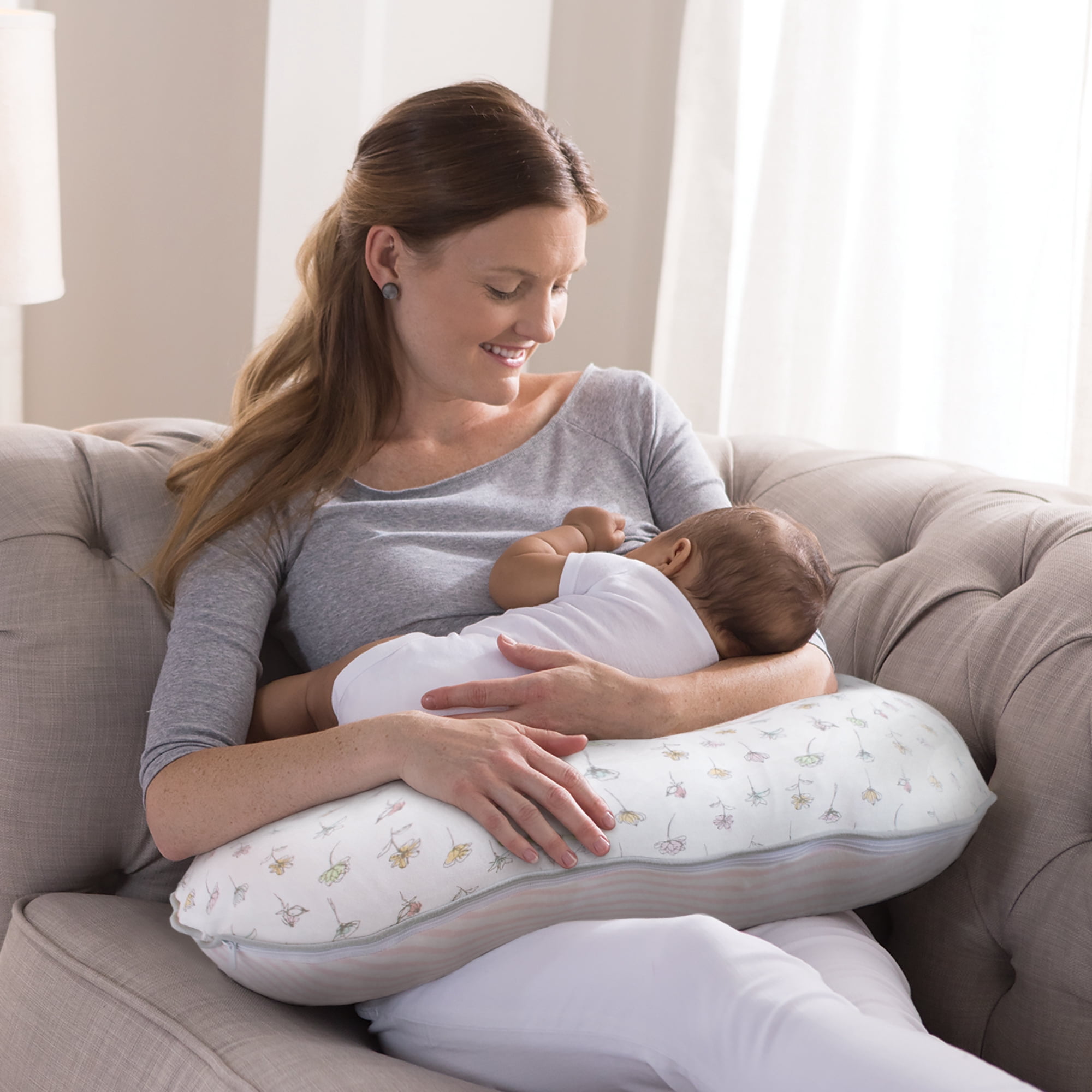 Boppy Organic Fabric Nursing Pillow Cover, Field Nepal Ubuy