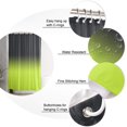 thumbnail image 5 of Gradient Color Shower Curtain Darkening Gray Lime Green Shower Curtains for Bathroom Curtain Sets with Hooks Waterproof Fabric Bath Curtain Small Stall Size 36" x 72", 5 of 6