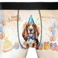 thumbnail image 4 of Watercolor Basset Hound Happy Birthday Celebration Balloons Gift Party All Over Print Boxer Briefs Underwear for Men Dad Bassets Dog Breed Lovers Gifts Idea - 00028, 4 of 6