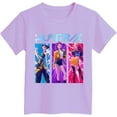 thumbnail image 4 of K pop Demon Chandail pour Filles, T-Shirt Graphique Mignon avec Dessin Animé, T-Shirt Tendance et Drôle, Chandail pour Enfants, Hauts Roses, Manches Courtes, Col Ras du Cou, 4 of 4