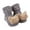 Dark Gray, variant on GobdXE Unisex Solid Baby Crew Socks 3D Embroidery Bear Vertical Rib Turn Over Cuff Soft Cotton Ankle Socks Size:0-1 Years