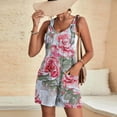 thumbnail image 5 of IROINNID Short Jumpsuit for Women's Solid Color Pollover Overalls Summer Wide Leg Lightweight Soft and Comfortable Shorts Romper(Light Blue#2,L), 5 of 6