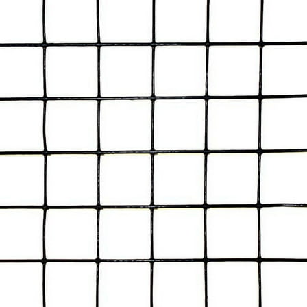DE1724 2' x 50' Welded Wire 19 Gauge Before PVC Coating 1" x 1" Mesh, Black