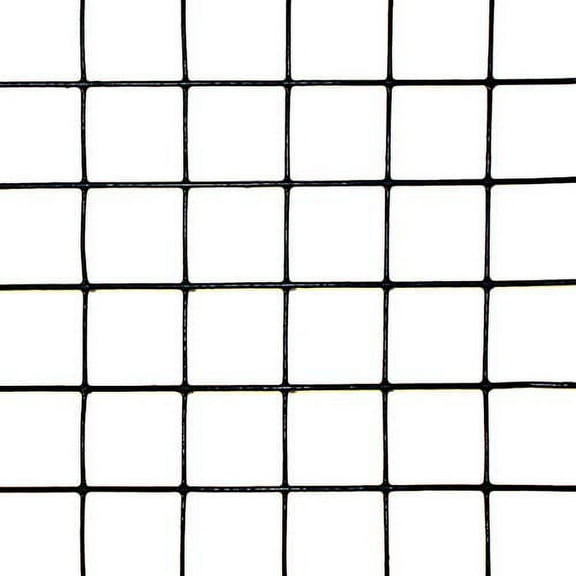 DE1724 2' x 50' Welded Wire 19 Gauge Before PVC Coating 1" x 1" Mesh, Black