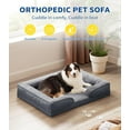 thumbnail image 3 of Made4Pets Dog Bed Orthopedic Dog Sofa for Large Dogs,Supportive Foam Pet Cushions Bed with Washable Removable Cover, Egg-Crate Foam, Waterproof Lining Bottom, Gray, 42 * 32 * 8 Inch, 3 of 9