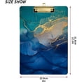 thumbnail image 3 of 12.5"x9" Luxury Marble Texture Clipboards, Standard A4 Letter Size Nursing Clipboard with Low Profile Metal Clip Decorative Clip Board for Office Supplies,Gold, 3 of 7