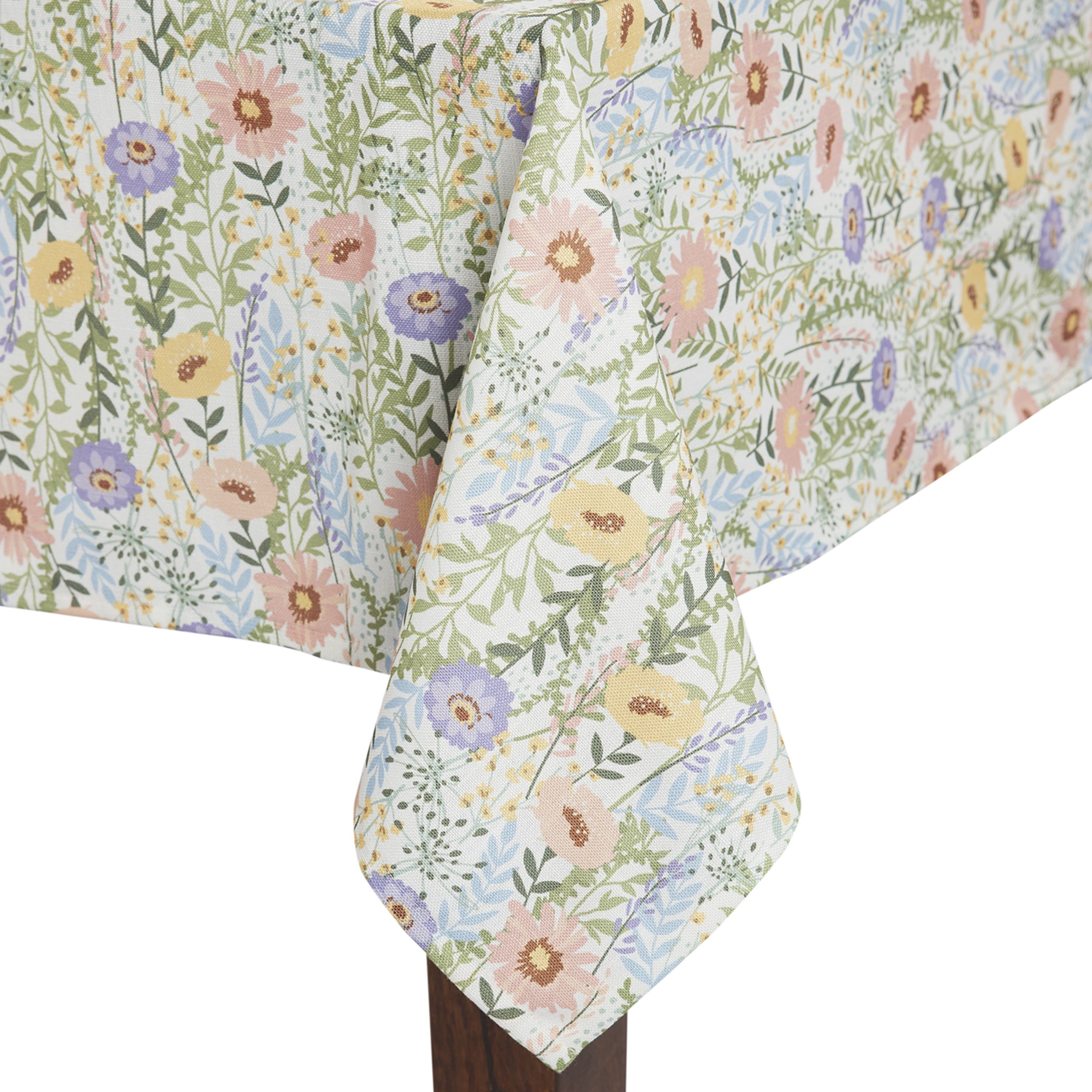 Easter Floral 60" x 84" Tablecloth - 100% Cotton, Multi-color