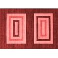 thumbnail image 1 of Ahgly Company Machine Washable Indoor Rectangle Abstract Red Modern Area Rugs, 7' x 9', 1 of 4