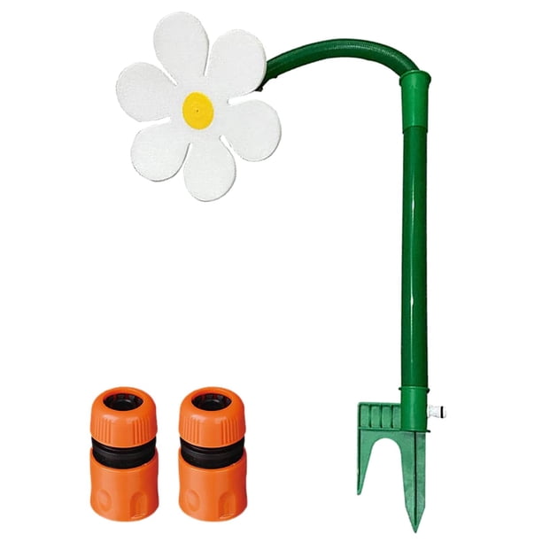 Aspersores de baile en forma de flor para riego de césped divertido con adaptador de 2 piezas (blanco) Wdftyju Para estrenar