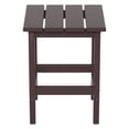 thumbnail image 3 of Costaelm Paradise Adirondack Outdoor Patio Side Square End Table Small Poly Lumber HDPE Weather Resistant, Dark Brown, 3 of 7