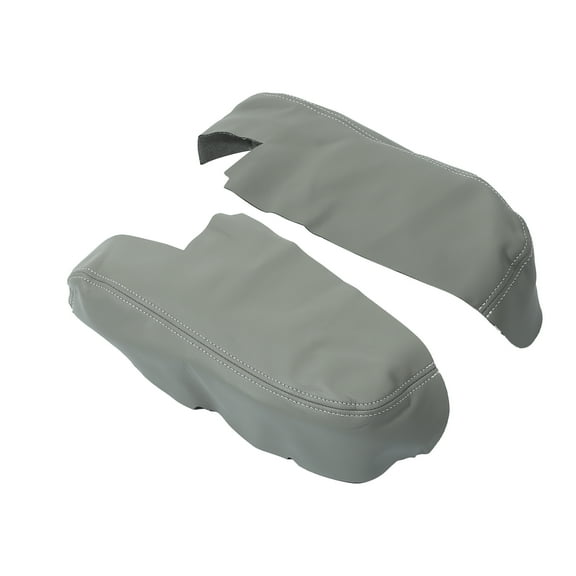 Front Door Cover Armrest Cover Pad Replacement Microfiber Leather for Honda Ridgeline 2006-2014 Gray 1 Pair