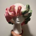 thumbnail image 3 of Sombrero de pescador de encaje tejido a mano, sombrero de adulto, sombrero de lana con volantes, sombrero tipo jersey de moda para Halloween, 3 of 6