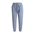 thumbnail image 5 of UKHCCC Women's Cotton Linen Joggers for Women Striped Pants with Pockets Elastic Waist Casual Drawstring Trousers Loose Fit Summer Beach S-2XL, 5 of 8