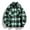 Green, variant on COSFO Black Jacket for Men Casual Plaid Cargo Warm Coat Loose Button Down Lapel Collar Multiple Pockets Outerwear Jackets