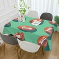 thumbnail image 2 of Yayeee Tablecloths 54" x 54" Rectangle Wrinkle Resistant Party Table Cover, Brown American Footballs, 2 of 8