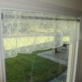 thumbnail image 2 of Floral Lace Window Valance 58 Inch Wide Ivory, 2 of 3