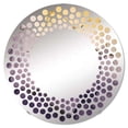 thumbnail image 2 of Designart "Ink Clouds of Purple and Gold Marble IV" Fractals Polka Dot Round Wall Mirror - Abstract Oval Printed Decorative Mirror - Multiple Color Options, 2 of 5