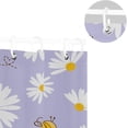 thumbnail image 5 of Coolnut Cute Floral Daisy Shower Curtain Bathroom Decor Watercolor Shower Curtain Sets Fabric Cloth Bathroom Curtains with Hooks 60x72 Inch, 5 of 6