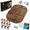 small-burnt color, variant on Grhonior Horse Race Board Game Rustic Brown Solid Wood with 11 Metal Horses, 4 Dice and 2 Card Decks, 16.1" x 10.8" x 0.6"