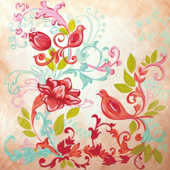 Marmont Hill "Boho Bird" by Reesa Qualia Painting Print on Wrapped Canvas