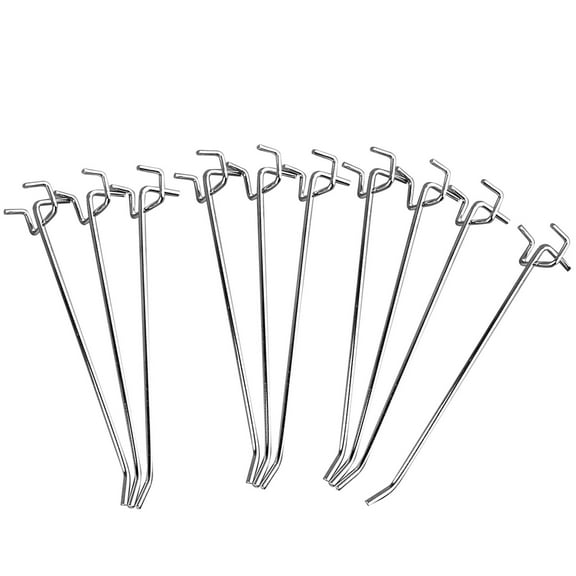 Grandest Birch 10Pcs Pegboard Hooks Professional Heavy Duty Iron Easy Installation Wall Mount Hanging Tools for Workshops Garages